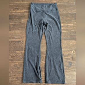 Fabletics HeatherFlex High-Waisted TLC Mini Flare in Black Heather Gray